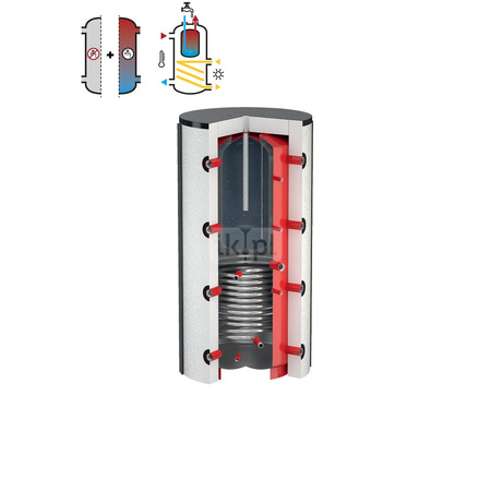 Podgrzewacz FLAMCO MEIBES KPS z wężownicą 200l Spiralny Powlekanie