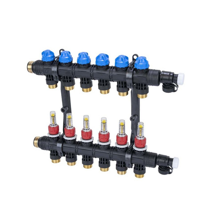 Rozdzielacz ProCalida EF1 K 6 obiegów grzewczych, G1", 0,2 - 1,6 l/min