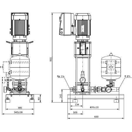Hydrofor WILO SiBoost Smart 1 Helix VE częstotliwość 50/60 Hz, prędkość obrotowa 3500obr/min