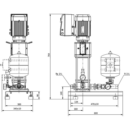 Hydrofor WILO SiBoost Smart 1 Helix VE częstotliwość 50/60 Hz, prędkość obrotowa 3500obr/min
