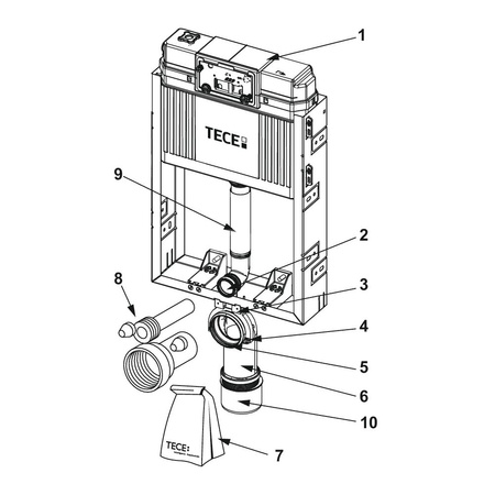 Tece stelaż podtynkowy do wc Tece base box 9370000