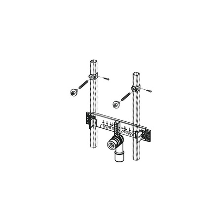 TECEprofil - trawers montażowy pod umywalkę o rozstawie otworów mocujących 280 mm