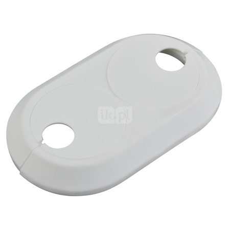 Rozeta do rur podwójna 22 mm, biała