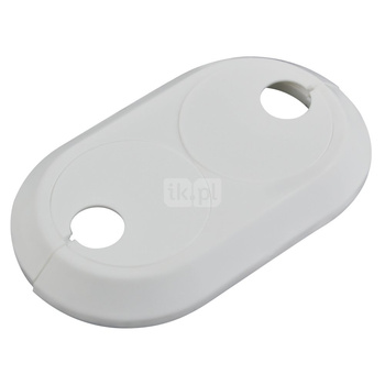 Rozeta do rur podwójna 15 mm, biała