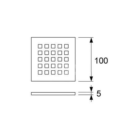 TECEdrainpoint S - ruszt ozdobny quadratum ze stali nierdzewnej 100 x 100 mm