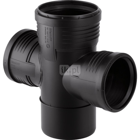 Złącze czwórnik GEBERIT Silent-PP 125mm x 110mm x 110mm x 125mm  (DN 125 x DN 100 x DN 100 x DN 125)