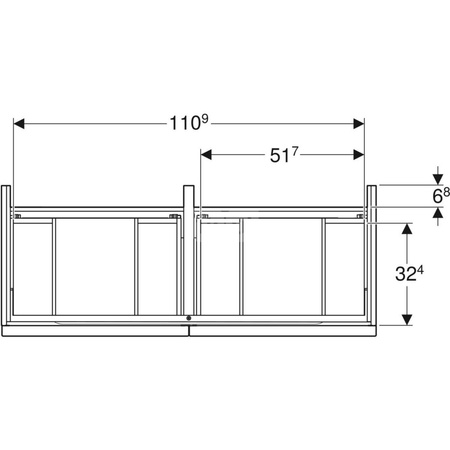Szafka iCon pod umywalkę podwójną, z czterema szufladami 118,4 cm x 61,5 cm x 47,6 cm, szary piaskowy / lakierowany, wysoki połysk, szary piaskowy / matowy