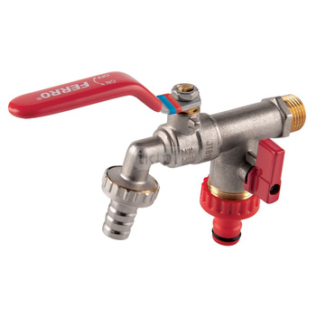 Kurek kulowy czerpalny z plastikowym szykbozłączem, 3/4", F-Comfort