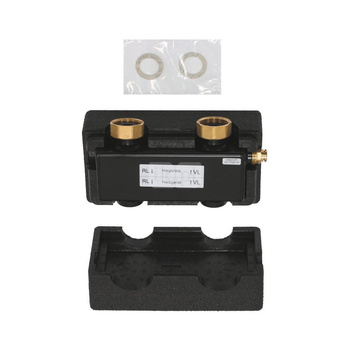 Sprzęgło hydrauliczneWH 27,maksymalny przepływ 1,7m3/h. Domontażu poziomego, dla jednego obiegu grzewczego, z izolacją termiczną