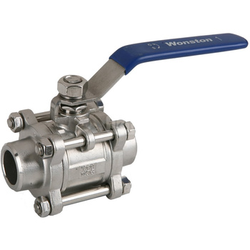 Kurek kulowy ZE stali nierdzewnej AISI 316 SZPILKOWY ART. 03T1 DN 32