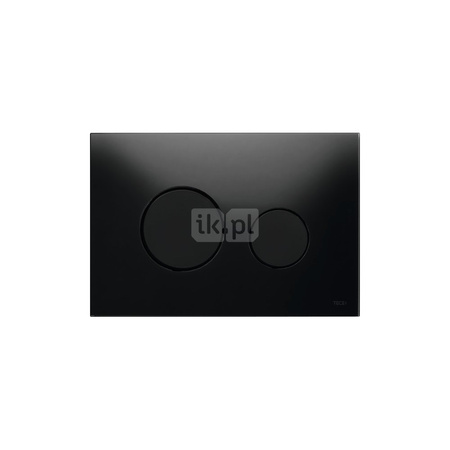 TECEloop - przycisk spłukujący do WC ze szkła - szkło czarne, przyciski czarne