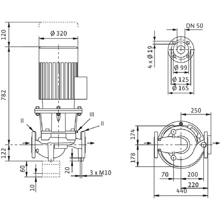 Pompa obiegowa WILO CronoLine-IL typu in-line z silnikiem znormalizowanym 50 Hz 2900obr/min