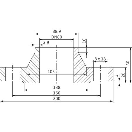 Akcesorium do pomp (zestaw przeciwkołnierzy), WILO - Zestaw przeciwkołnierzy DN 80, PN 10