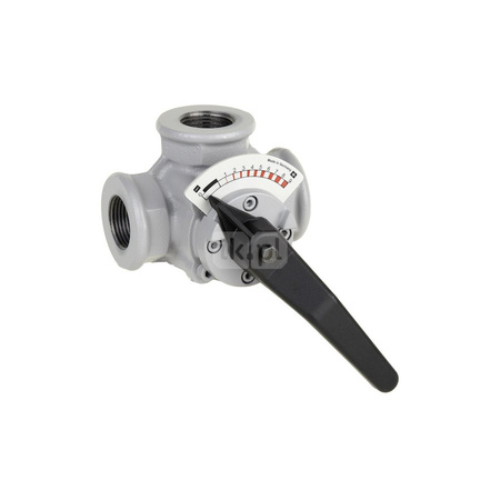 Zawór 3-drogowy mieszający, gwintowany, przelot kątowy, DN 32 PN6, kv=16 m³/h