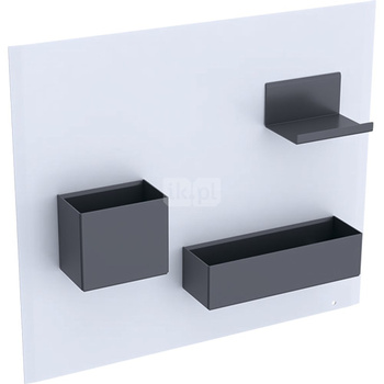 Tablica magnetyczna Acanto ze schowkami, B44.9xH38.8, biała