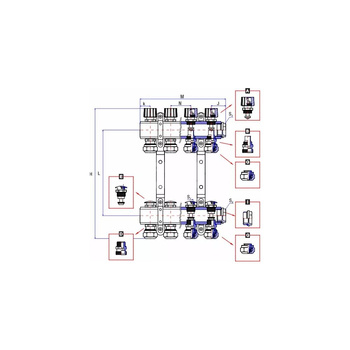 Rozdzielacz ogrzewania RUMET 70C 2 obwodowy
