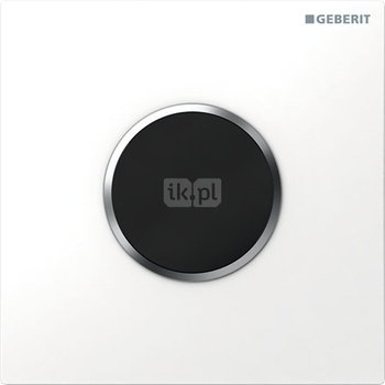 Elektroniczny zawór spłukujący Geberit do pisuaru, zasilanie bateryjne, Typ 10, biały-chrom mat
