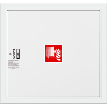 Hydrant DN33 wnękowy, wąż 20m, ocynk fasada,,zamek patent, RAL 9003