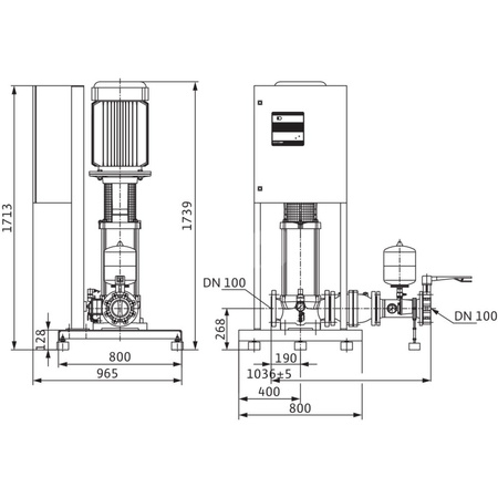 Hydrofor WILO Economy CO-1 MVI częstotliwość 50 Hz, prędkość obrotowa 2900obr/min