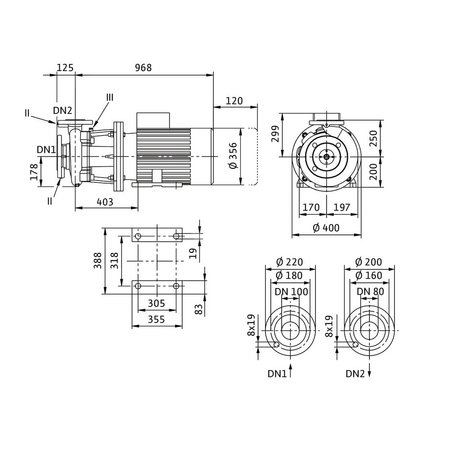 Pompa obiegowa Wilo-CronoBloc BL 80/210-37/2-IE3 dławnicowa o konstrukcji blokowej z przyłączem kołnierzowym. Wszechstronne zastosowanie. Powłoka kataforetyczna wszystkich elementów żeliwnych zapewnia wysoką odporność na korozję i trwałość.