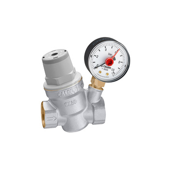 Regulator ciśnienia – wersja skośna, z manometrem 3/4" praca w wysokiej temperaturze