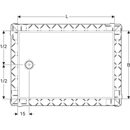 Panel do natrysków bezbrodzikowych Geberit Setaplano 75x170