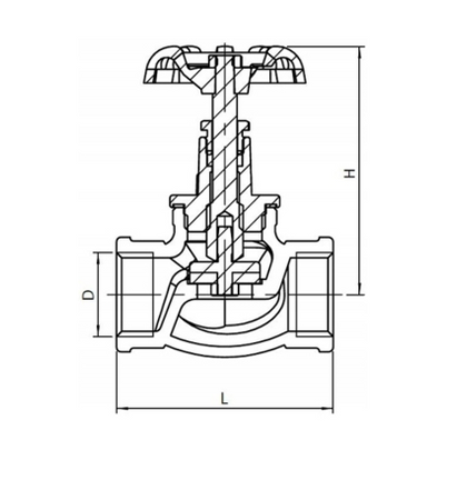 ZAWÓR PRZEPŁYWOWY PRZELOTOWY WODNY ŻELIWNY 1" KFA