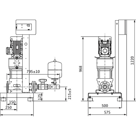 Hydrofor WILO Economy CO-1 Helix V częstotliwość 50 Hz, prędkość obrotowa 2900obr/min