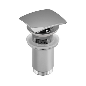 SPPM00K Z-r spust.mos. G11/4 do umywalki z przelew. przycisk kwadratowy wypukły chromowany