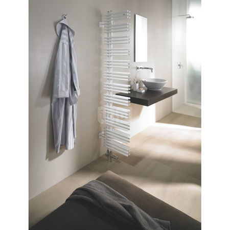 Grzejnik elektryczny ZEHNDER Yucca Asym, 1012/478mm, kolor Biały, moc 300W