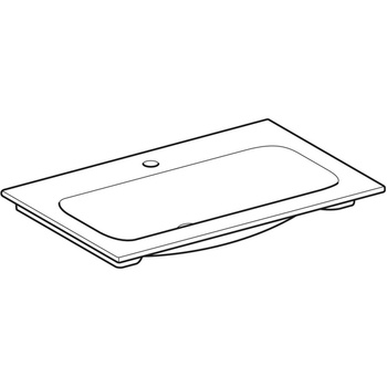 Umywalka iCon meblowa 75 cm, z otworem na środku, bez przelewu,