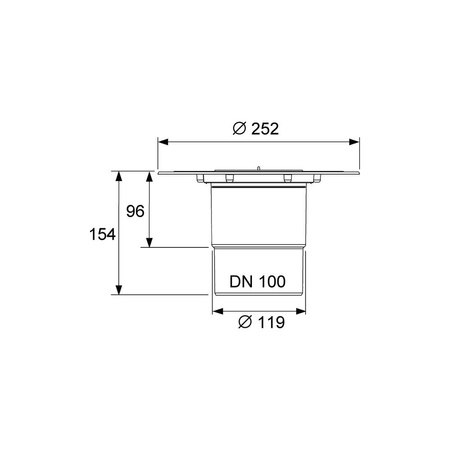 TECEdrainpoint S - odplyw pionowy z kolnierzem uniwersal