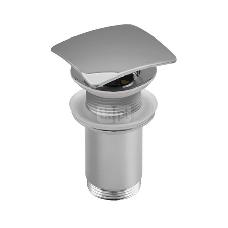 SPMWK00K Z-r spust.mos. G11/4 do umywalki bez przelew.z koszem wysoki przycisk kwadratowy wypukły chromowany