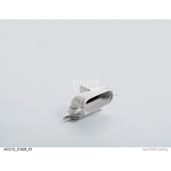 Kolanko 90° pionowe, płaskie, 52 x 132 mm z uszczelkami