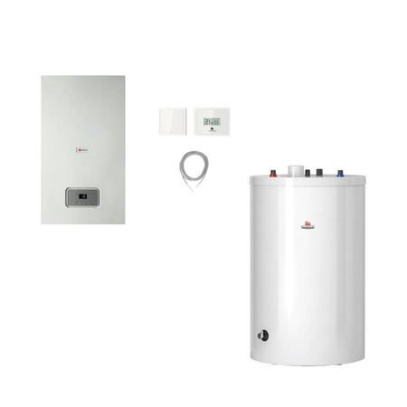 Pakiet - Kocioł gazowy jednofunkcyjny SAUNIER DUVAL Thelia Condens AS 18 kondensacyjny wiszący 5.3-19.1kW + Regulator internetowy MiGo + Zasobnik c.w.u FE 200/6 BM