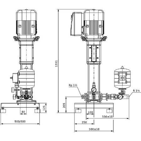 Hydrofor WILO SiBoost Smart 1 Helix VE częstotliwość 50/60 Hz, prędkość obrotowa 3500obr/min