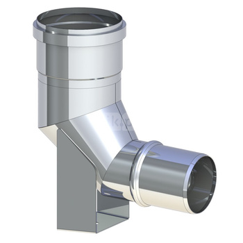 Kolano rozszerzające 87° Ø60mm- Ø80mm z podporą z uszczelką