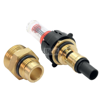 Zestaw do rozdzielacza 42 mm: przepływomierz, nypel 1/2"x3/4"