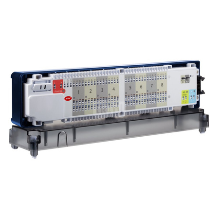 Przewodowa listwa centralna do sterowania ogrzewaniem podłogowym, 8-stref, kompatybilna z urządzeniami serii EXPERT NSB, z transformatorem, 24V