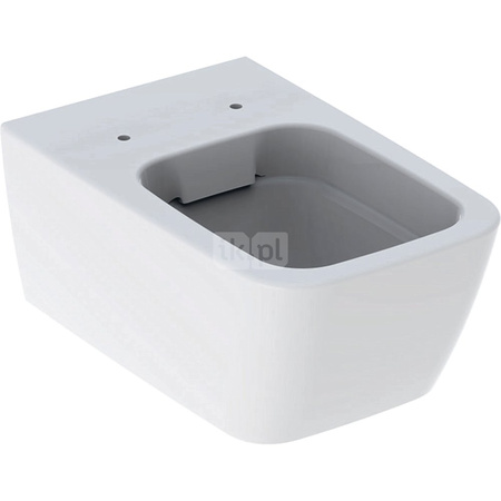 Wisząca miska WC Geberit iCon Square z ceramiczną muszą toaletową, kryte mocowania, Rimfree