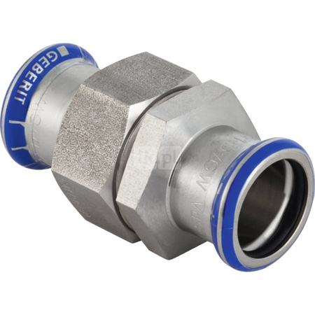 Śrubunek GEBERIT Mapress Edelstahl Stal nierdzewna x Stal nierdzewna 15mm x 15mm DN 12 x DN 12 (Mufa zaciskowa x Mufa zaciskowa)