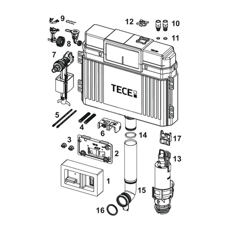 Spłuczka podtynkowa Base, kompletna