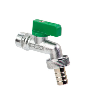 NANO zawór czerpalny, antykamienny, 1/2 GZ x 3/4 GZ x 15, z końcówką na wąż