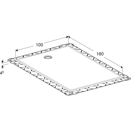 Panel do natrysków bezbrodzikowych Geberit Setaplano 100x160