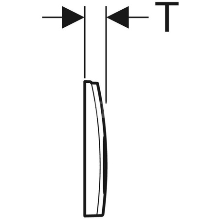 Przycisk uruchamiający Geberit Delta25, przedni, biały-alpin