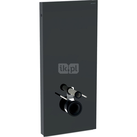 Moduł sanitarny Geberit Monolith Plus do WC wiszącego, H114, lava, boki czarne