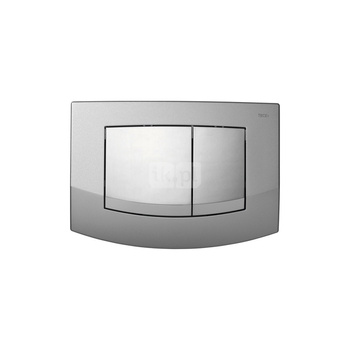 TECEambia - przycisk spłukujący do WC z tworzywa, ramka - chrom matowy, pozostałość - chrom połysk, podwójny