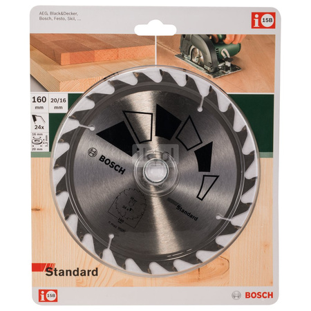Tarcza pilarska STANDARD D = 160 mm, otwór = 20 mm, Z = 24