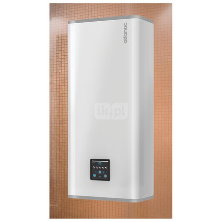 Elektryczny ogrzewacz wody VERTIGO Wi-Fi (kolor SILVER) model płaski, średnia pojemność, wiszący pionowo lub poziomo, pojemność 80 l