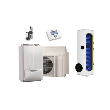 Pakiet - Pompa ciepła powietrzna powietrze-woda monoblok IMMERGAS VICTRIX HYBRID PLUS 2.34kW 230V + Zasobnik c.w.u. OKC 200 NTR/HP